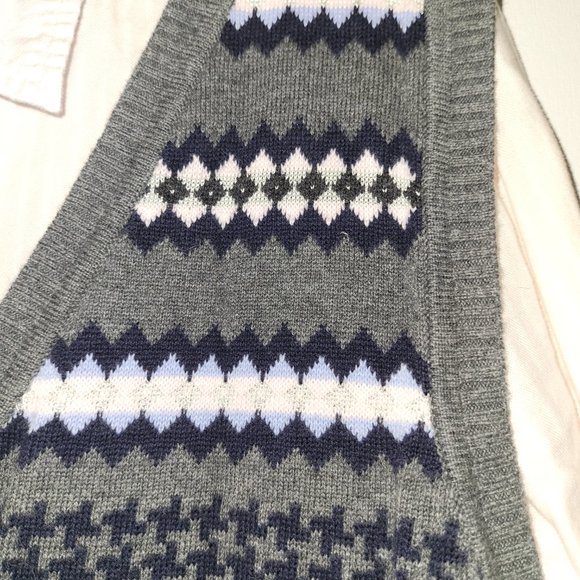 Tommy Hilfiger Collared Pink Stripe Shirt & Pink Gray Sweater Vest Set - Picture 6 of 15